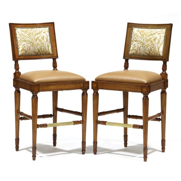 louis-mittman-pair-of-leather-upholstered-barstools