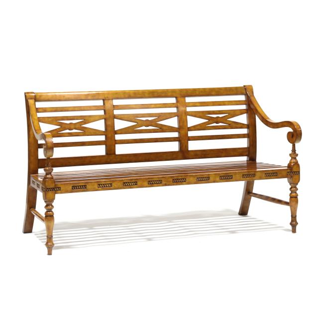 colonial-style-mahogany-bench