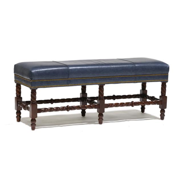 hancock-moore-leather-upholstered-bench