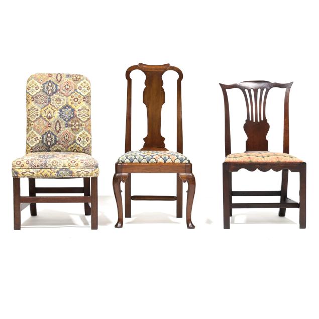 three-antique-english-mahogany-side-chairs