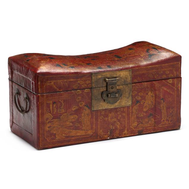 small-chinese-red-lacquered-leather-chest