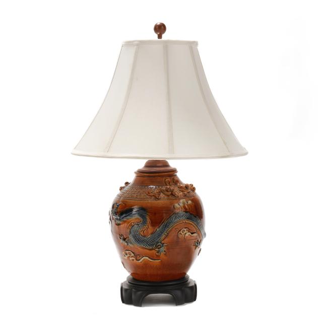 large-chinese-pottery-dragon-lamp-with-shade