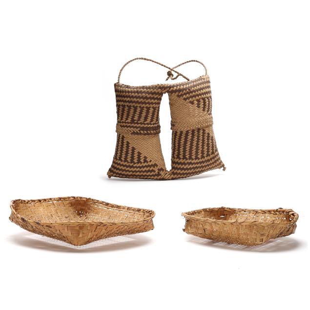 three-southeast-native-american-basketry-items