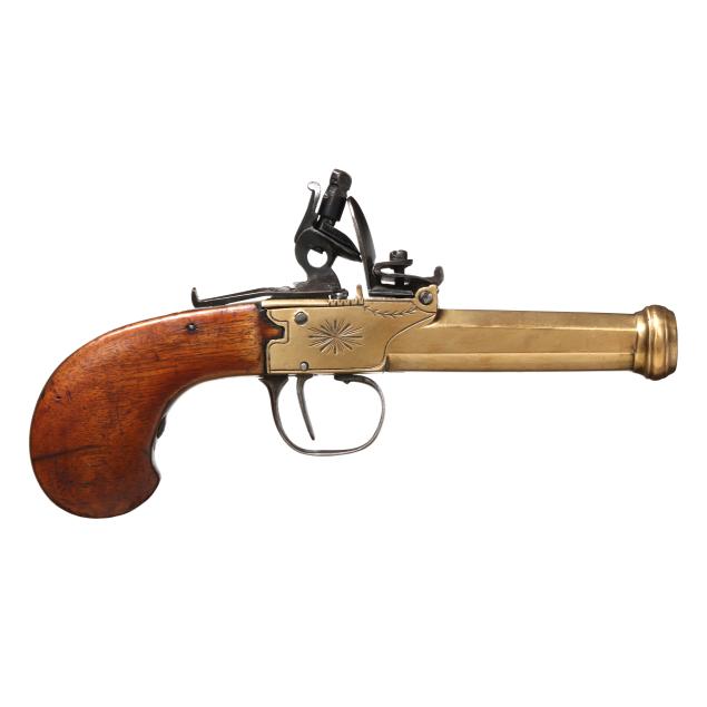 belgian-brass-flintlock-pistol