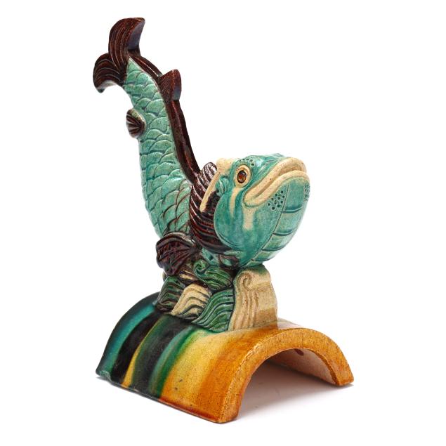 a-chinese-glazed-fish-roof-tile