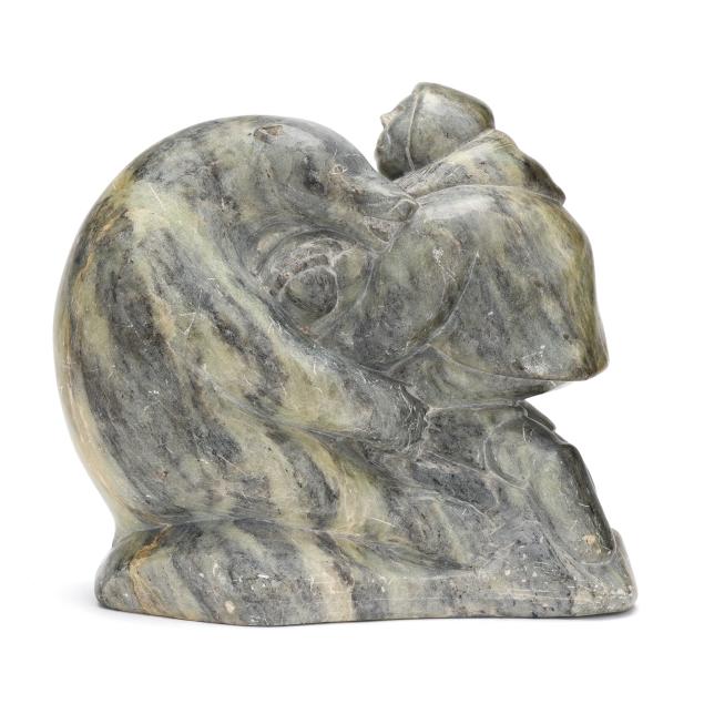 tomasi-ken-inuit-20th-century-polar-bear-and-inuk