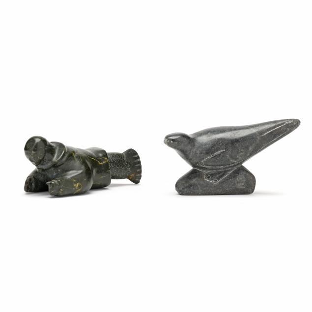 two-signed-carved-stone-inuit-carvings
