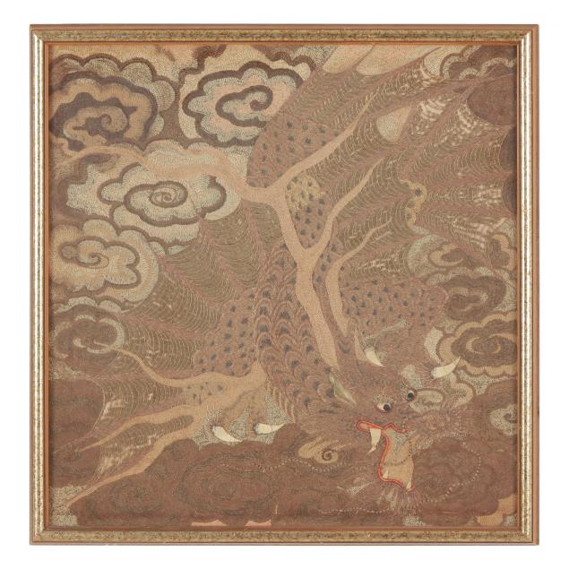 a-japanese-framed-embroidered-panel-of-a-dragon
