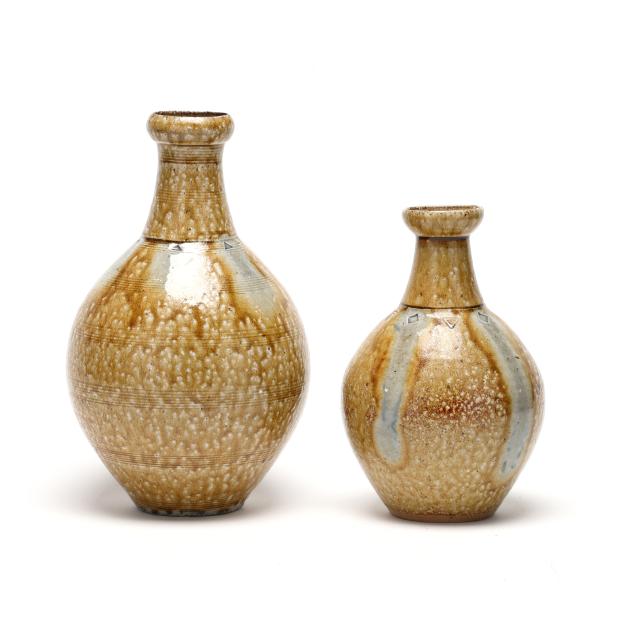 mark-hewitt-nc-b-1955-two-decorated-vases