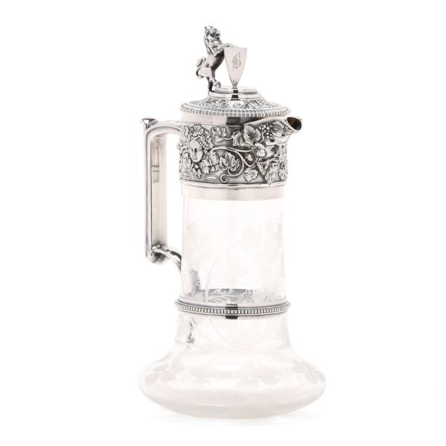 victorian-silver-plate-mounted-crystal-claret-jug