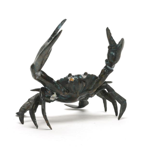 patinated-bronze-model-of-a-blue-crab