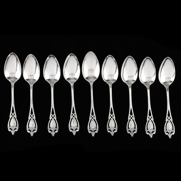 set-of-nine-sterling-silver-teaspoons