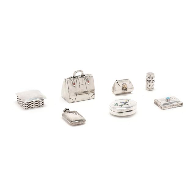 eclectic-collection-of-seven-silver-boxes