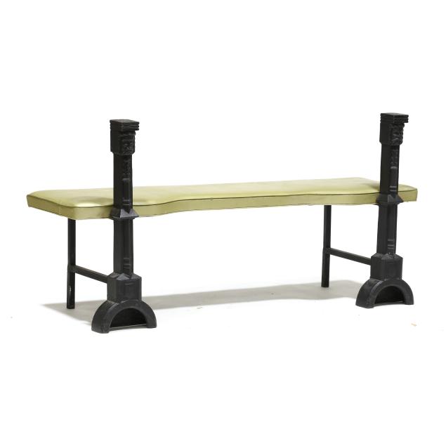 converted-figural-art-deco-andirons-bench
