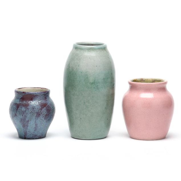 pisgah-forest-pottery-arden-nc-three-pottery-vases