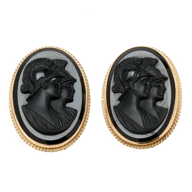pair-of-vintage-gold-filled-black-onyx-cameo-cufflinks