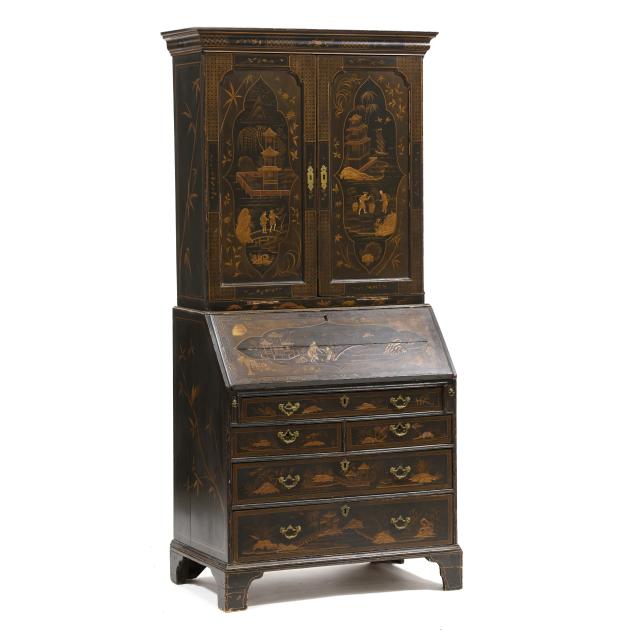 georgian-chinoiserie-decorated-bureau-bookcase