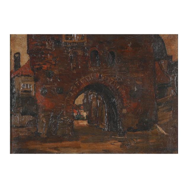 charles-danzinger-early-20th-century-street-scene-with-archway