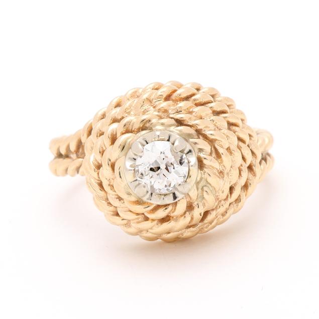 vintage-gold-and-diamond-knot-motif-ring