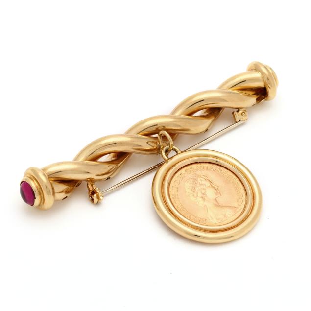 gold-and-gem-set-bar-and-coin-brooch-italy