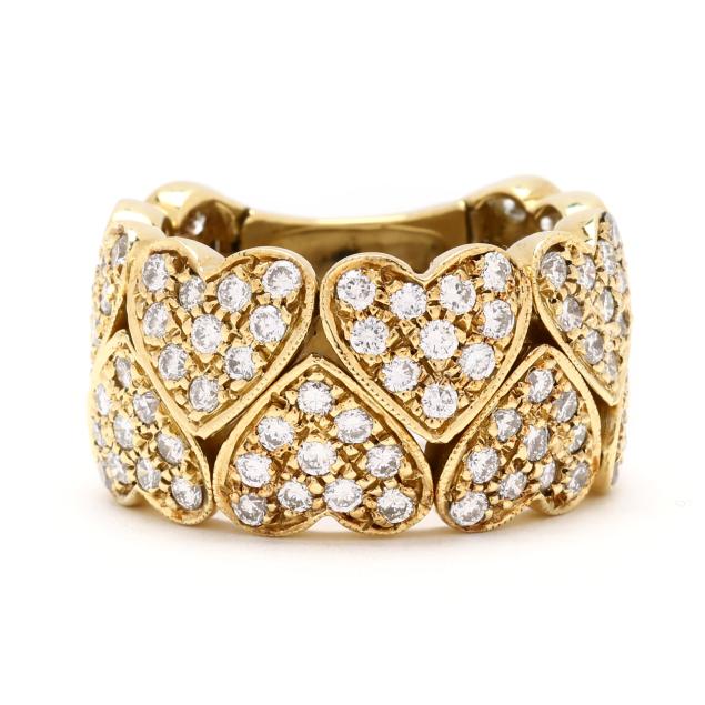 flexible-gold-and-diamond-heart-ring