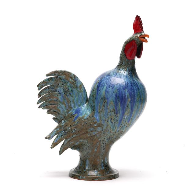 charlie-west-ga-tall-folk-pottery-rooster