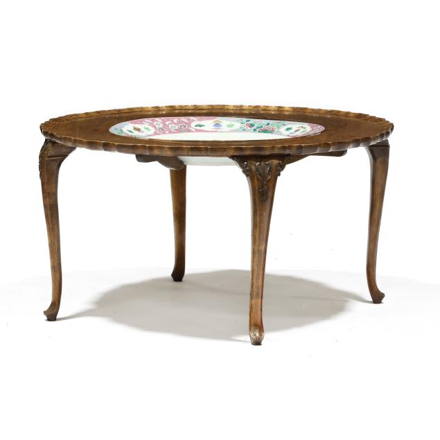queen-anne-style-coffee-table-with-inset-antique-chinese-export-heraldic-bowl