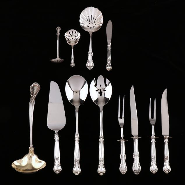 twelve-sterling-silver-flatware-servers-most-are-gorham-i-chantilly-i