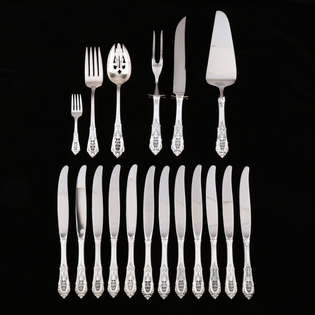 assortment-of-wallace-i-rose-point-i-sterling-silver-flatware