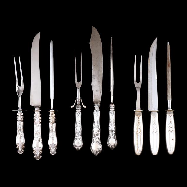 three-silver-handled-carving-sets