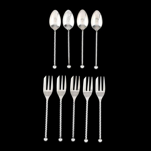 set-of-eight-dutch-silver-pastry-forks-and-demitasse-spoons