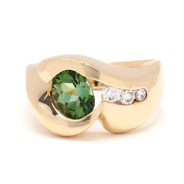gold-diopside-and-diamond-ring
