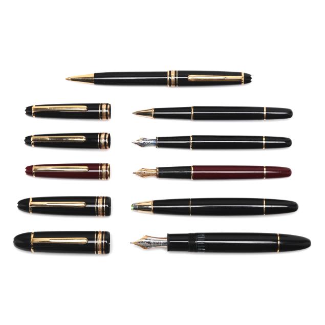 six-montblanc-meisterstuck-writing-instruments