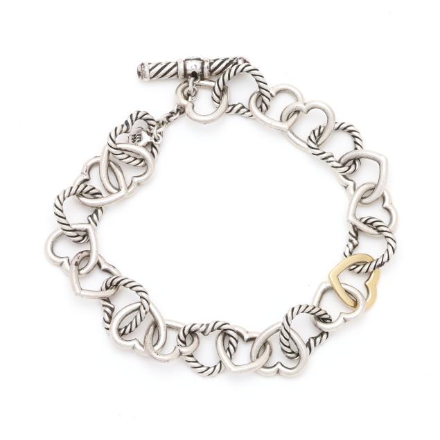 sterling-silver-and-gold-heart-bracelet-david-yurman