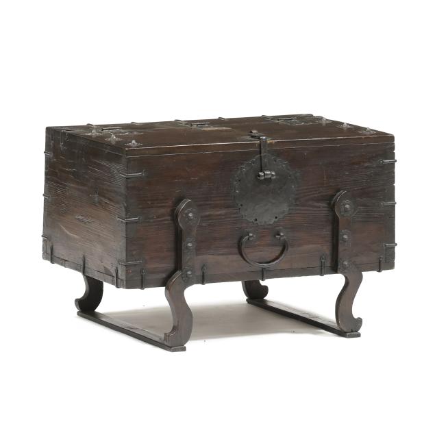 a-korean-elm-iron-mounted-low-storage-chest