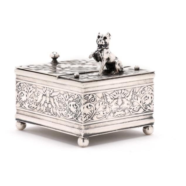 american-silver-plated-bulldog-tobacco-box-or-humidor
