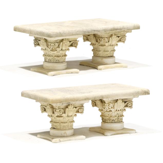 pair-of-cast-stone-garden-benches