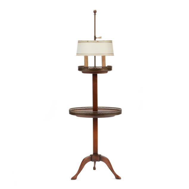 cassard-romano-co-two-tiered-french-style-wood-and-brass-floor-lamp-with-tole-shade