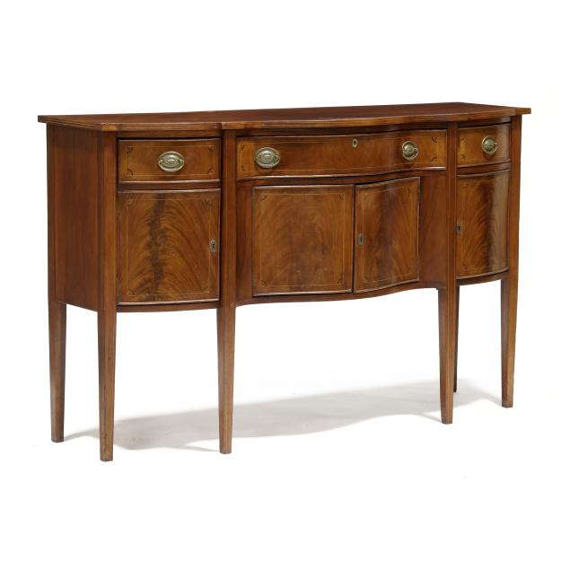 antique-federal-style-inlaid-mahogany-serpentine-front-sideboard