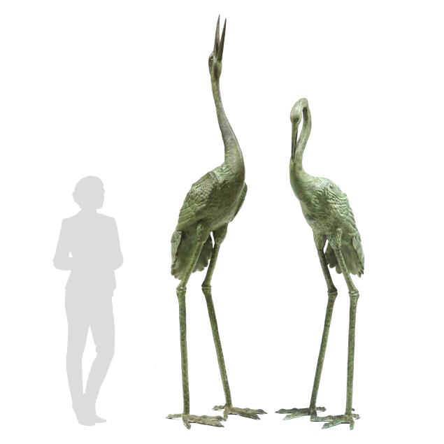 monumental-pair-of-bronze-heron-fountain-statues