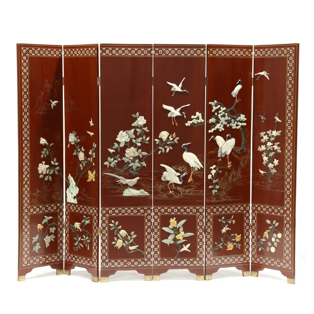 a-chinese-lacquer-six-panel-folding-screen-with-inlay