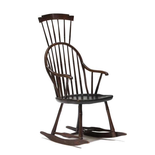 antique-new-england-windsor-comb-back-rocking-chair