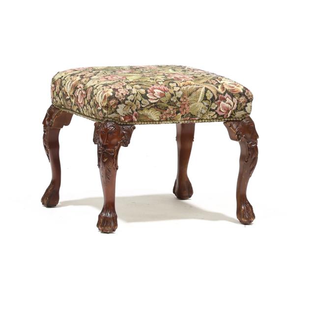 irish-chippendale-style-figural-carved-mahogany-stool