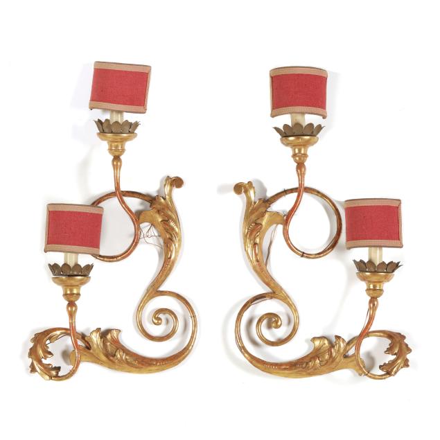 a-pair-of-gilt-rococo-style-sconces-with-shades