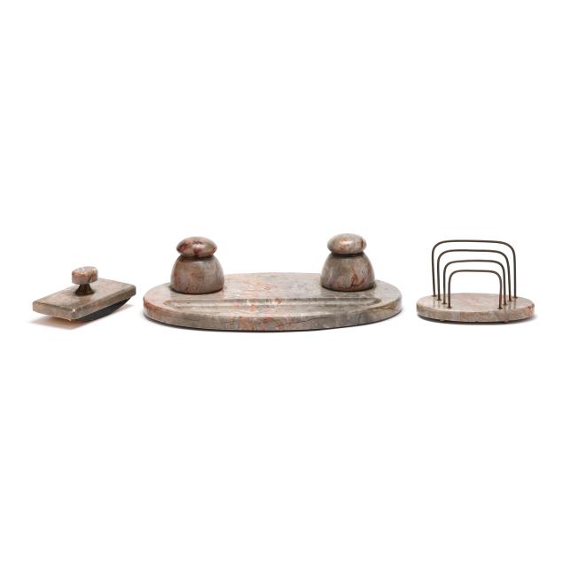 art-deco-three-piece-marble-desk-set