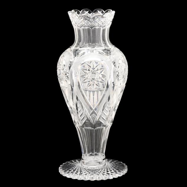 large-american-brilliant-period-cut-glass-vase