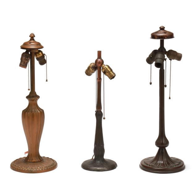 three-american-cast-metal-table-lamp-bases-including-handel