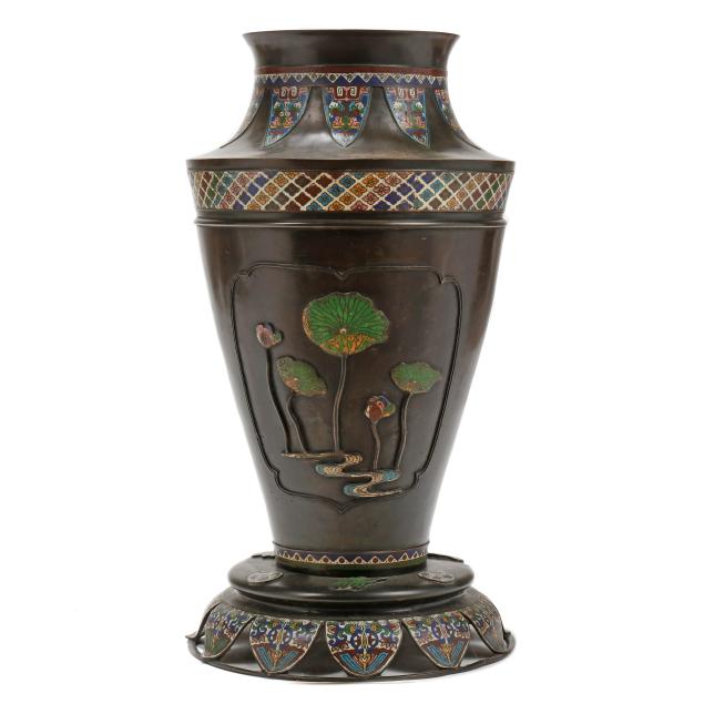a-large-japanese-champleve-floor-vase