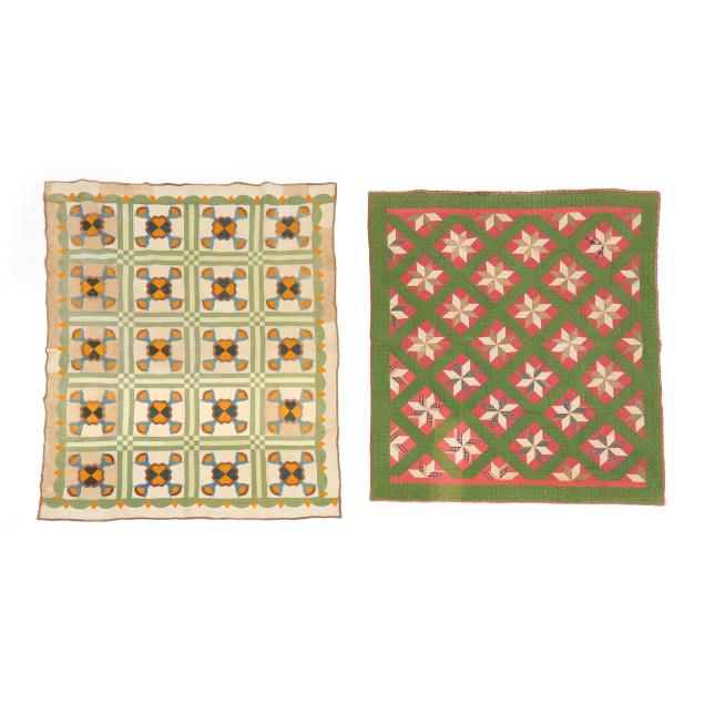 two-handmade-antique-american-quilts