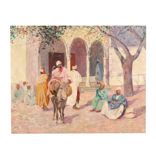 caleb-arnold-slade-american-1882-1961-courtyard-scene